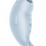 Вакуумный стимулятор клитора с вибрацией Satisfyer Seal You Soon, силикон, голубой, 11 см