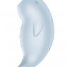Вакуумный стимулятор клитора с вибрацией Satisfyer Seal You Soon, силикон, голубой, 11 см