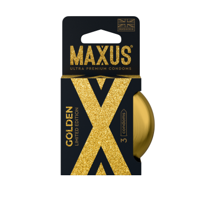 ПРЕЗЕРВАТИВЫ MAXUS GOLDEN № 3 LIMITED EDITION (гладкие) в кейсе, арт. 0901-220