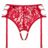 Rediosa garter belt пояс с открытой ластовицей красный, S/M арт.32514