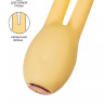 Вибратор Штучки-Дрючки, Mr. Bunny, желтый, силикон, 9,2 см