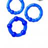Набор колец TOYFA A-toys, TPE, синий,  3,5/3/2 см